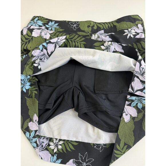 Speedo Women's Black Tropical Floral Print Skort Size S Small - Picture 4 of 12